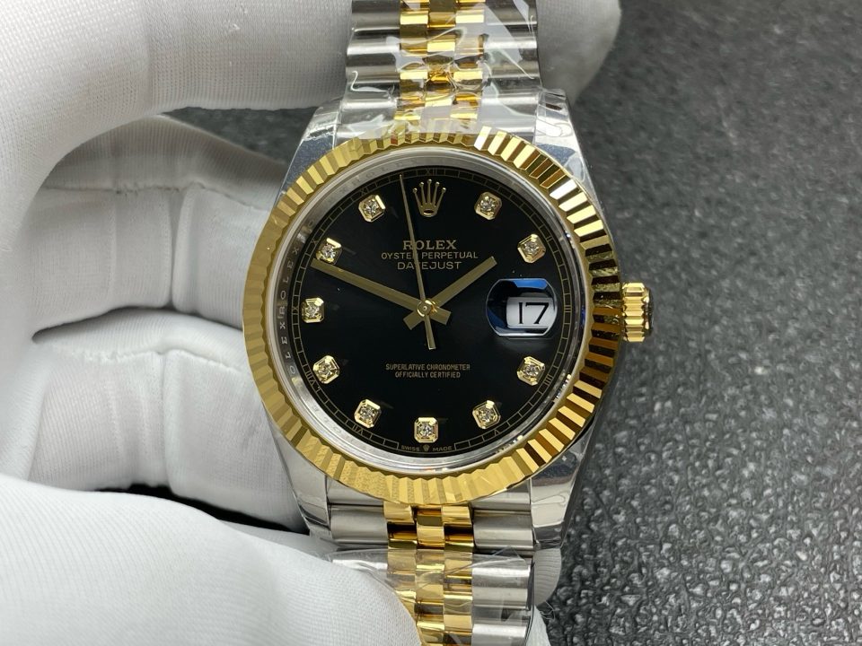 Rolex Datejust 12633BKDJ Steel Gold Automatic Black And Diamond Dial Jubilee  