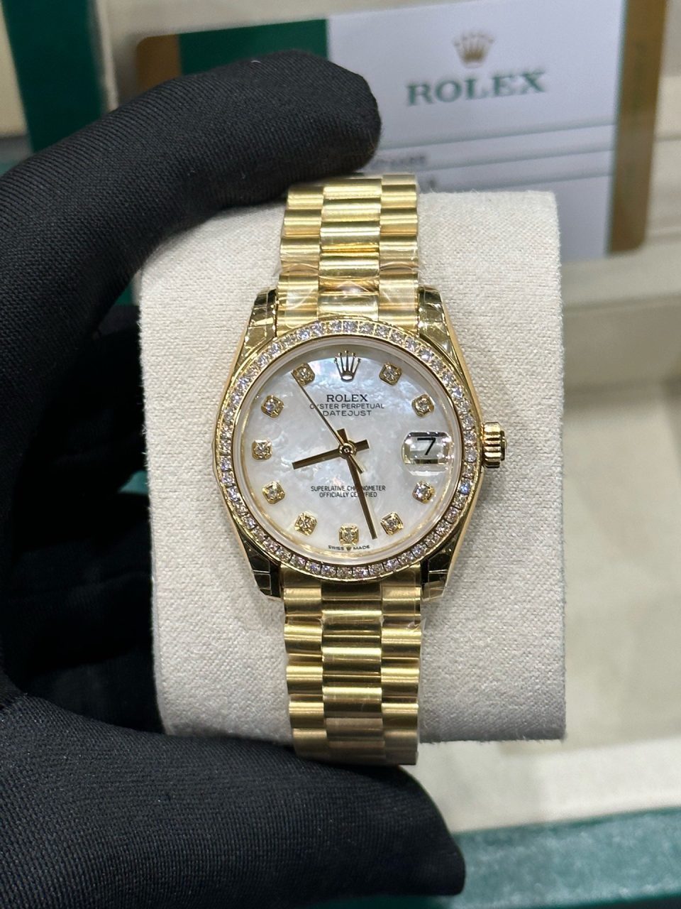 Rolex Datejust 178288 Gold Mother Of Pearl Dial  