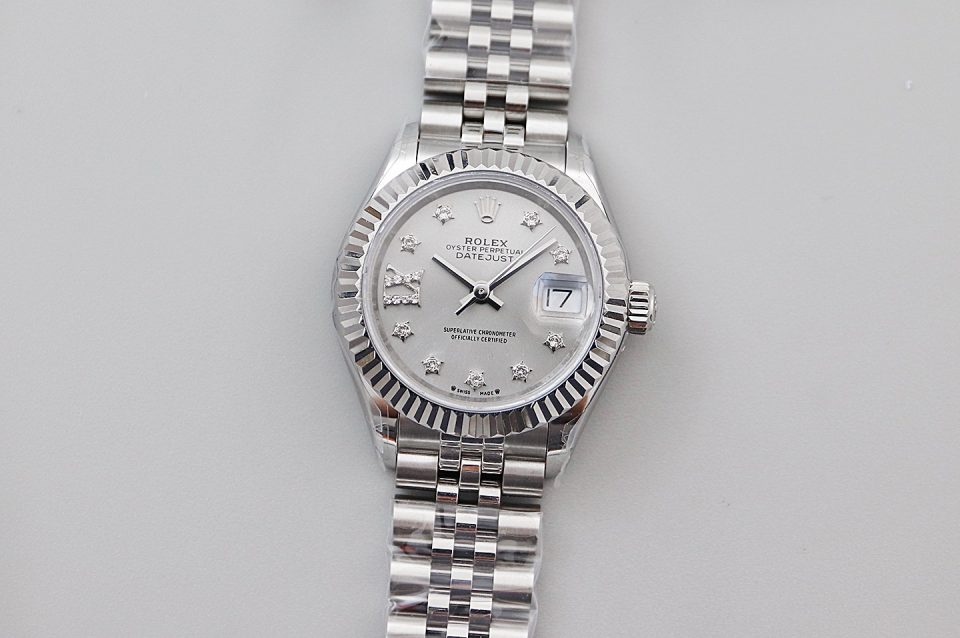 Rolex Datejust 279166 Platinum Automatic Grey With Diamond Dial Jubilee  