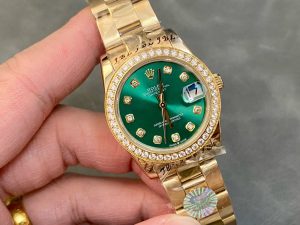 Rolex-Datejust-Yellow-Gold-Green-Dial-Iced-out-118348-gallery-2