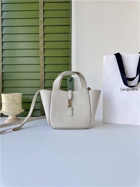 YSL LE 5 A 7 Baby Bea 872469 Light Cumin Grained Leather