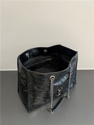 Medium Niki Shopping Bag 871151 Black Silver-9.jpg