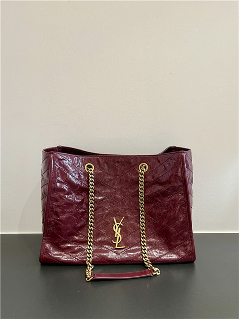 YSL Medium Niki Shopping Bag 871151 Rouge Cabernet