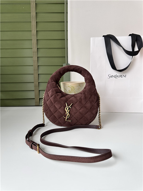 YSL Mini Icarina 871329 Dark Brown Suede