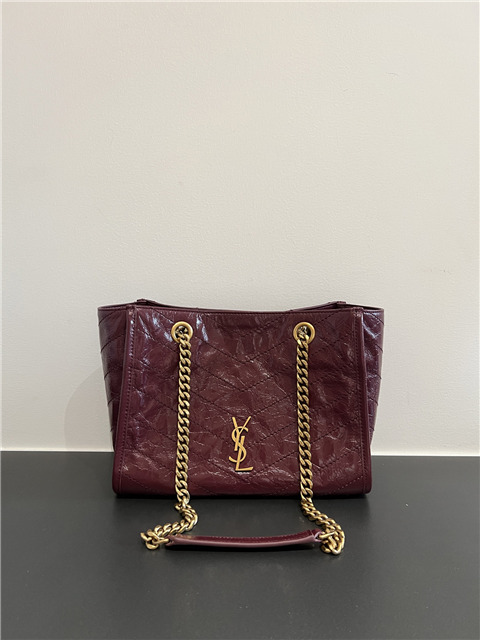 YSL Niki Small Shopping 872680 Rouge Cabernet