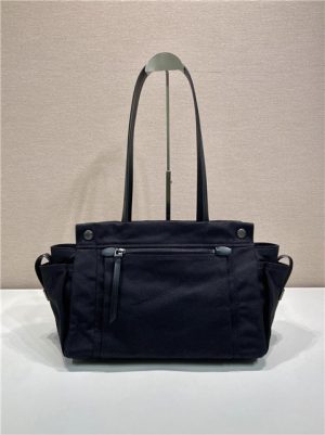 Prada Route Large Tote Bag 1BG644 Black Canvas-4.jpg