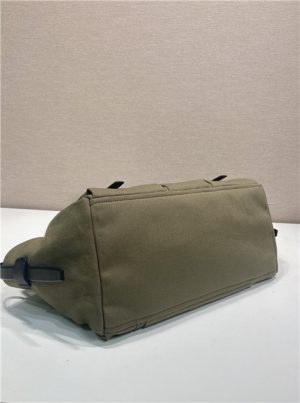 Prada Route Large Tote Bag 1BG644 Forest Green Canvas-5.jpg