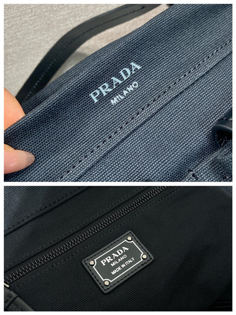 Prada Route Medium Tote Bag 1BG645 Black Canvas-9.jpg