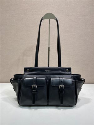 Prada Route Medium Tote Bag 1BG645 Black Leather-2.jpg