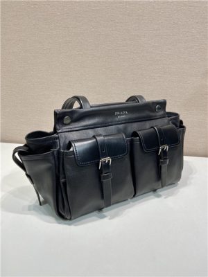 Prada Route Medium Tote Bag 1BG645 Black Leather-3.jpg