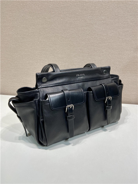 Prada Route Medium Tote Bag 1BG645 Black Leather-3.jpg