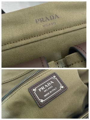 Prada Route Medium Tote Bag 1BG645 Forest Green Canvas-9.jpg