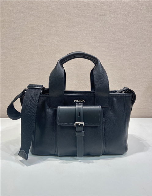 Prada Route Medium Tote Bag 1BG660 Black Leather-2.jpg