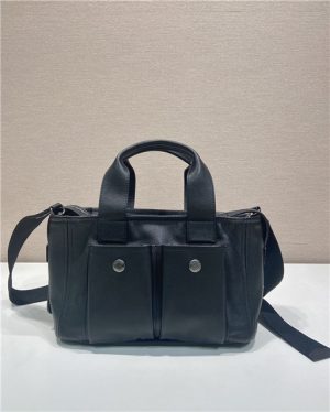 Prada Route Medium Tote Bag 1BG660 Black Leather-5.jpg