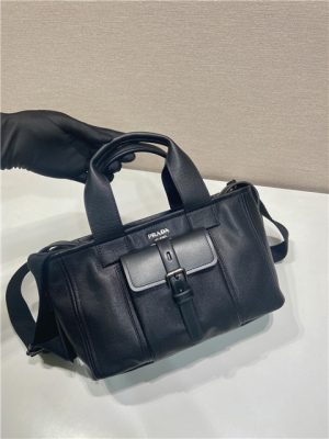 Prada Route Medium Tote Bag 1BG660 Black Leather-7.jpg