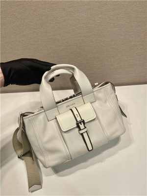 Prada Route Medium Tote Bag 1BG660 White Leather-7.jpg