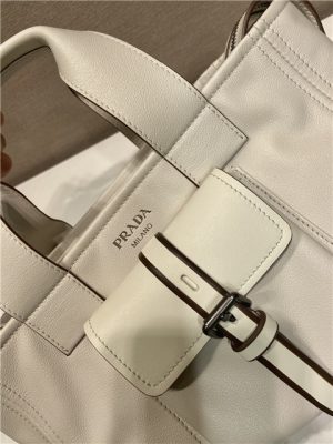 Prada Route Medium Tote Bag 1BG660 White Leather-8.jpg