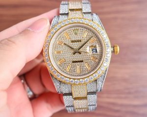 Rolex-Datejust-116300-White-Gold-Diamond-Arabic-Dial-Iced-Out-gallery-2