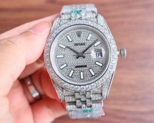 Rolex-Datejust-116300-White-Gold-Diamond-Arabic-Dial-Iced-Out-gallery-4