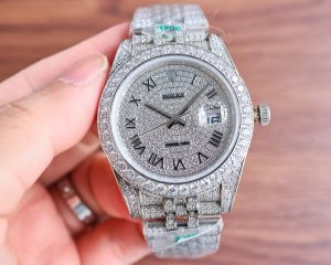 Rolex-Datejust-116300-White-Gold-Diamond-Arabic-Dial-Iced-Out-gallery-5